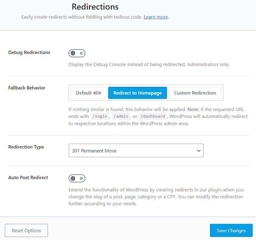 redirections rank math seo